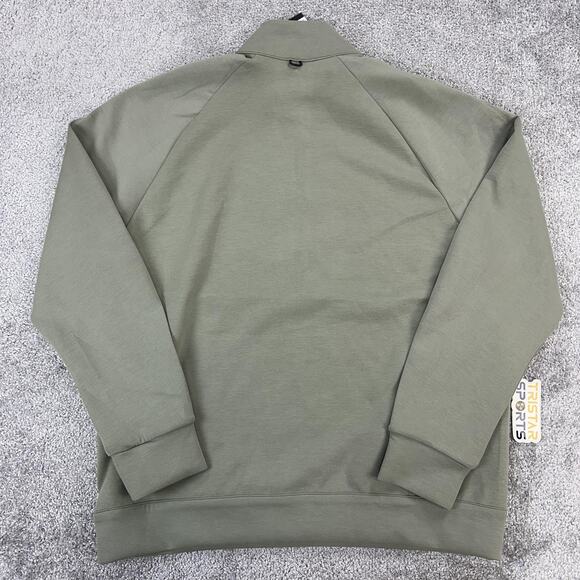 Nike Sweatshirt Mens Medium Olive Dri-FIT 24/7 Quarter Zip Loose Fit Pullover - Picture 2 of 13